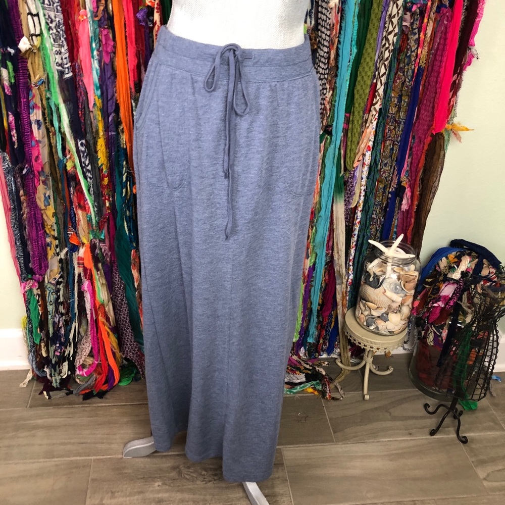 Uniqlo maxi skirt new without tags blue size Medium - Picture 2 of 9